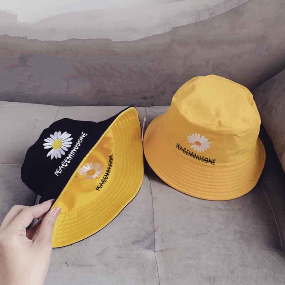 Nón Bucket Unisex 🌸[FREESHIP] 2 Mặt Hoa Cúc Peaceminusone B02 Nam Nữ kiểu dáng Ulzzang LUXCY store