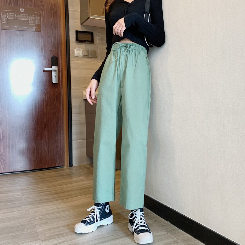 Quần dài SUXI ống rộng phong cách Hàn Quốc thời trang mùa thu cho nữ