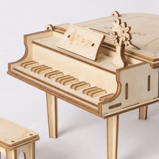Đàn Piano bằng gỗ xếp hình 3D