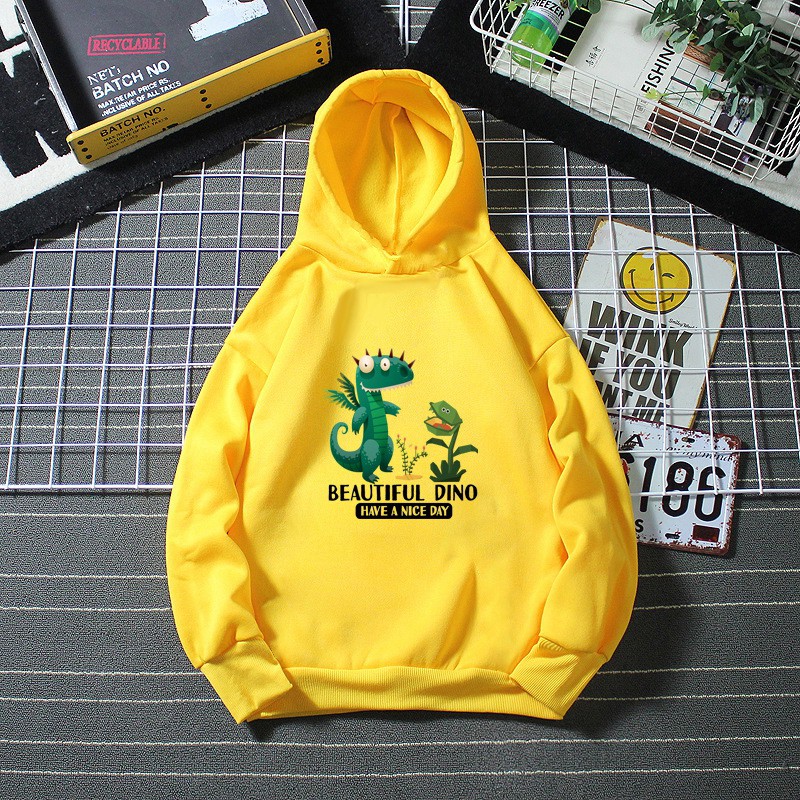 Áo Hoodie In Hình Khủng Long Đáng Yêu Cho Bé