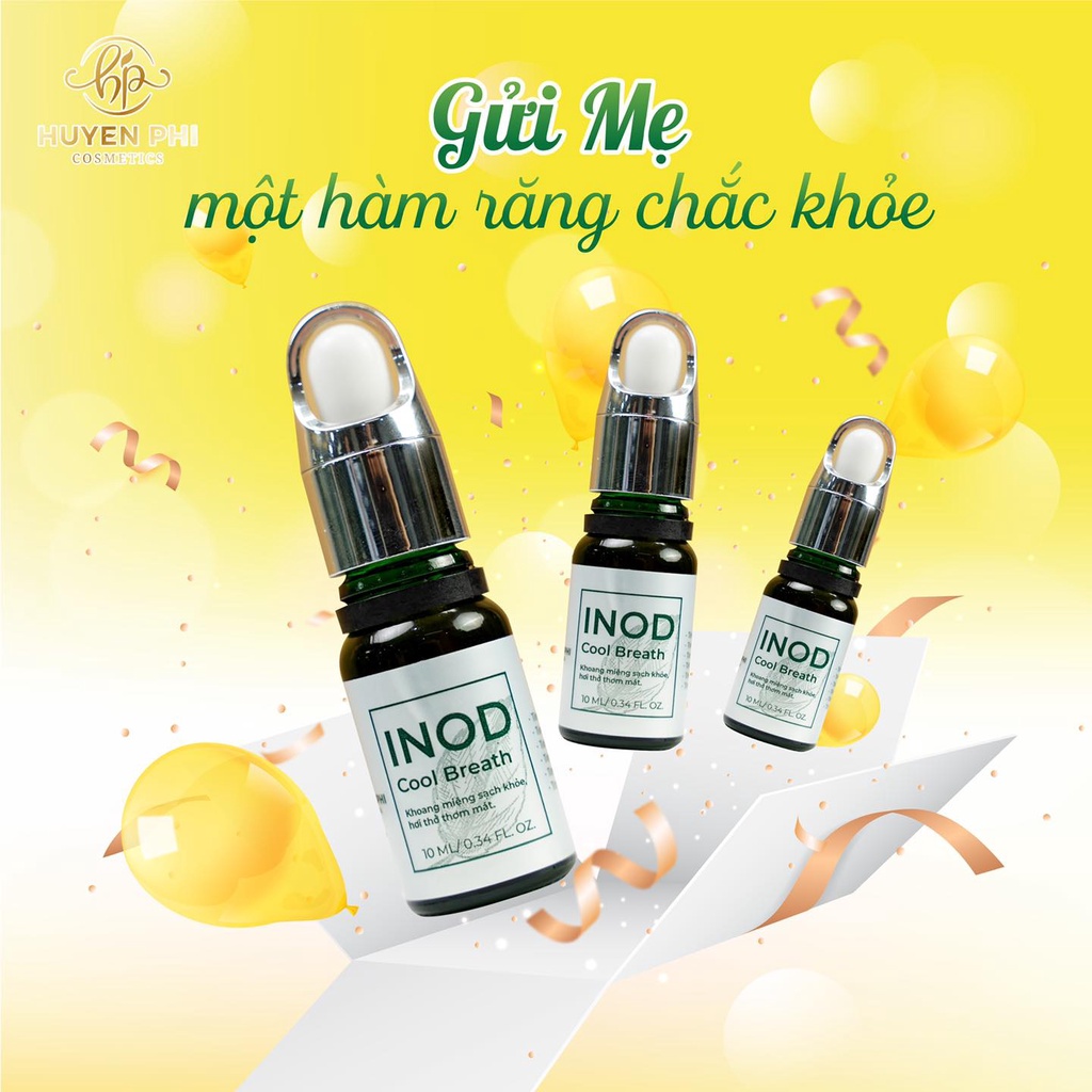 Tinh Dầu Răng Miệng Cool Breath Inod Huyền Phi 10ml-Giúp Giảm Sâu Răng, Hôi Miệng, Làm Sạch Khoang Miệng Cho Cả Gia Đình