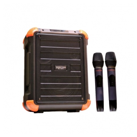 Loa karaoke mini di động SOONTRAN SS6-06 hàng chính hãng, Loa Công Suất Lớn Kèm 2 micro hút âm + Bảo hành 6 tháng