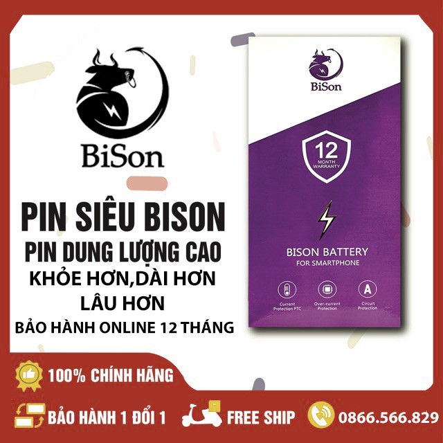 Pin Iphone Bison Dung Lượng Cao Pin Siêu Trâu Bảo Hành 12 Tháng Online