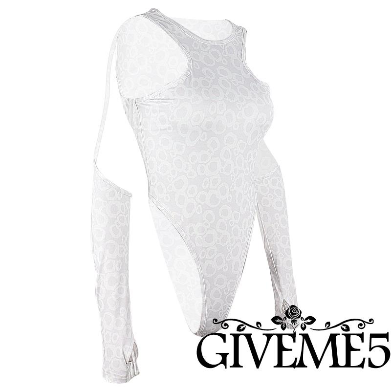 Bodysuit Tay Dài Cổ Tròn Thiết Kế Độc Đáo Thời Trang Cho Nữ