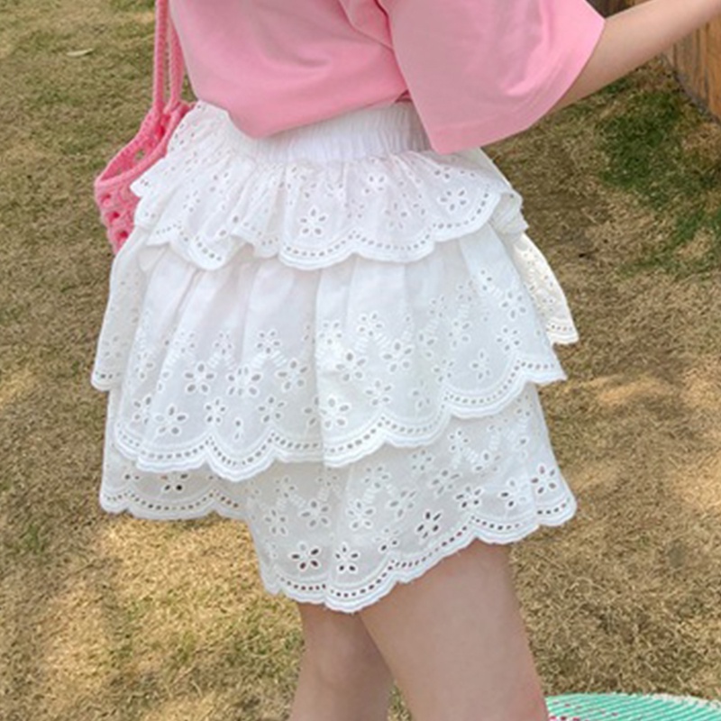 Quần Short Hoa Xếp Tầng Phong Cách Hàn Quốc Đáng Yêu Dành Cho Bé Gái 1-6 Tuổi