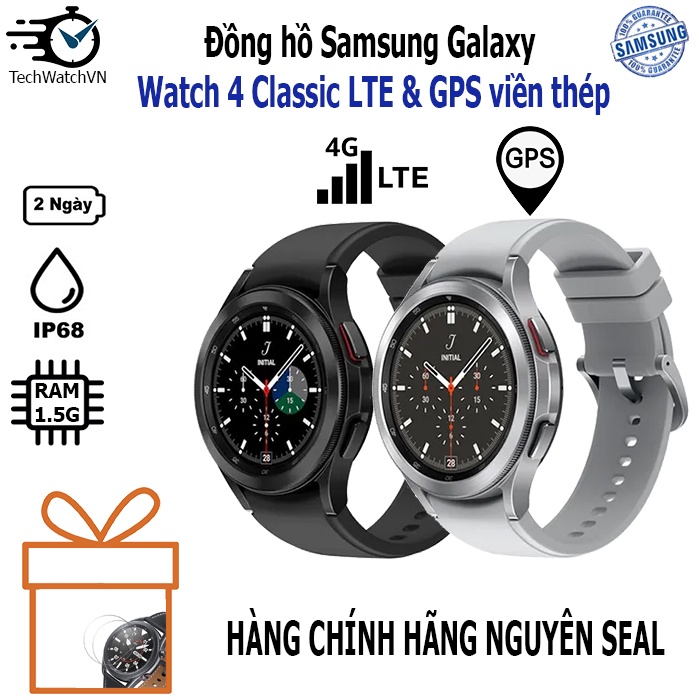 Đồng hồ Samsung Galaxy Watch 4 Classic 41mm &amp; 46mm LTE , GPS viền thép - Chính hãng nguyên seal