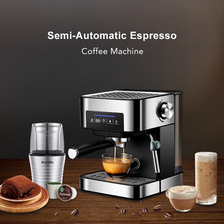 Máy pha cà phê Espresso BioloMix CM6863, công suất 850W, áp lực bơm 20 bar, 1.6 lít, bảo hành chính hãng 12 tháng