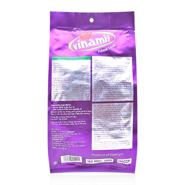 Bịch Mít Sấy Vinamit 210g