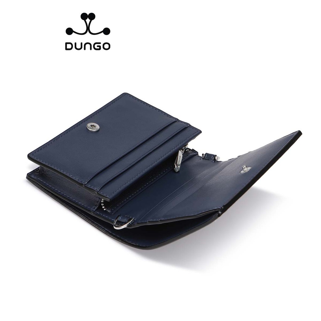 Ví Tiền Ngắn NUCELLE Có Dây Đeo Màu Cam/ Xám NU070692