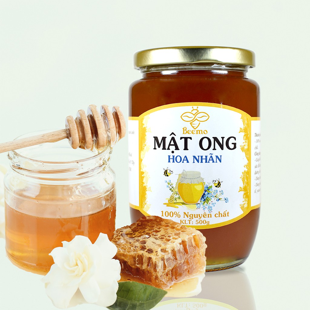 Mật ong nguyên chất hoa nhãn 300g-1Kg Beemo