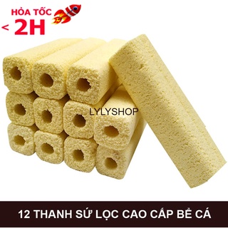 12 Sứ lọc thanh 15 x 3.8cm cao cấp, vật liệu lọc hồ cá, bể cá,loại bỏ kim loại nặng, bổ sung khoáng chất & nguyên tố
