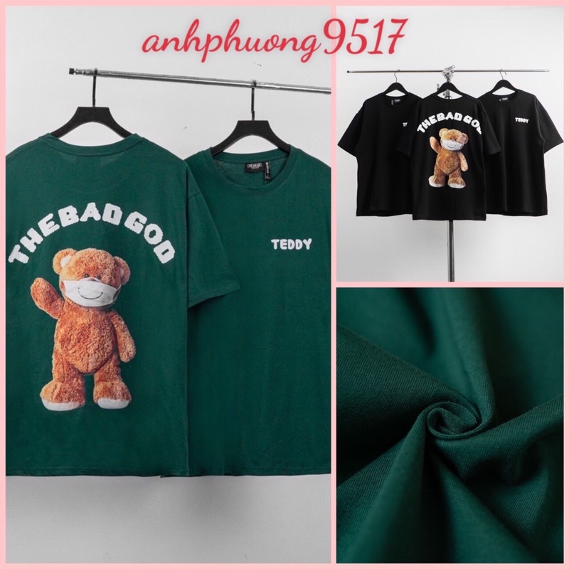 Áo thun tay lỡ THE BAD TEDDY  Áo phông unisex nam nữ Trend 2022 nhóm,lớp, đôi