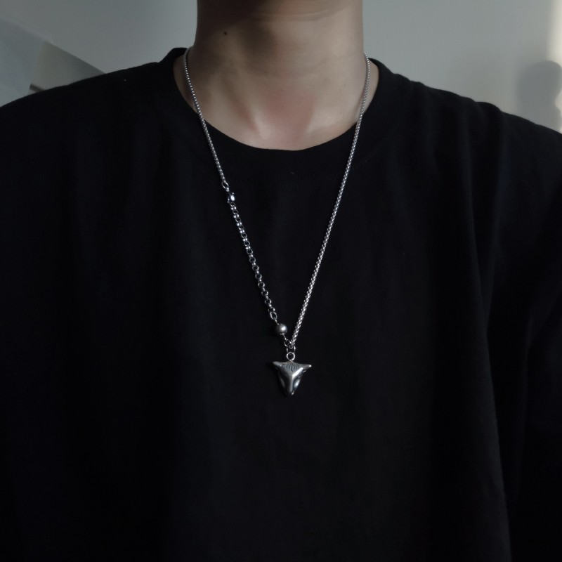 Dây Chuyền Thép Titan Phối Mặt Hình Đầu Bò Phong Cách Hip-Hop Cá Tính