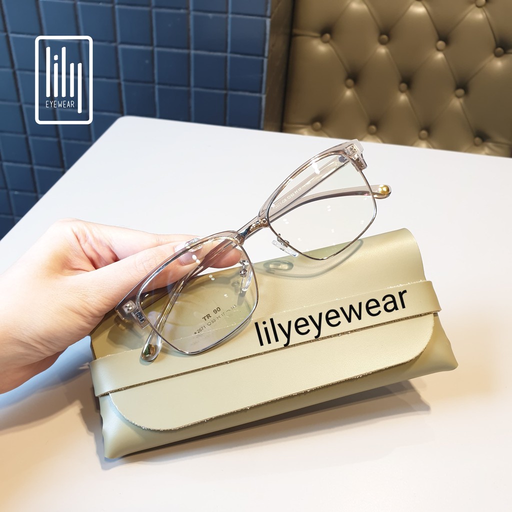 Gọng kính nam nữ Lilyeyewear nhựa kim loại, mắt vuông, nhiều màu - Y2671 | BigBuy360 - bigbuy360.vn