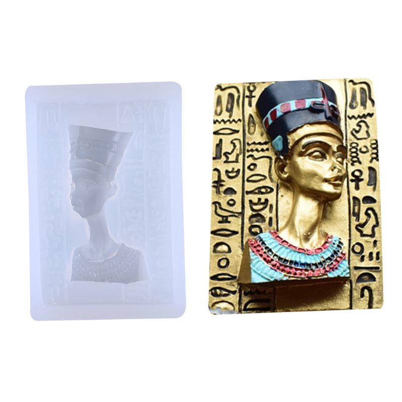 Khuôn Silicone Tạo Hình Làm Mặt Trang Sức Hình Đầu Pharaoh DIY