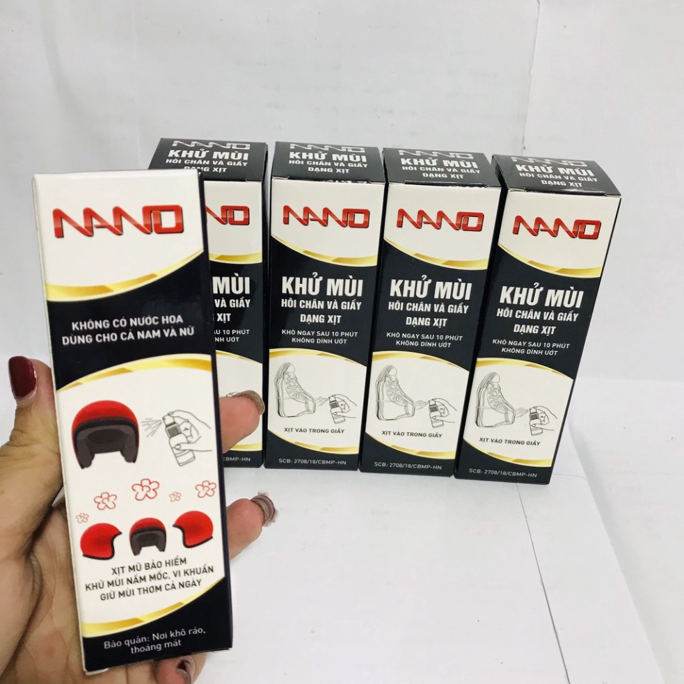 Xịt NANO Khử Mùi Hôi Chân Và Giày-Mũ Bảo Hiểm