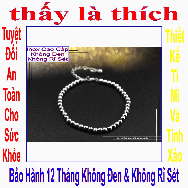 Lắc chân bé trai kiểu chuỗi bi - An toàn cho trẻ - Cam kết 1 đổi 1 nếu hoen , gỉ sét