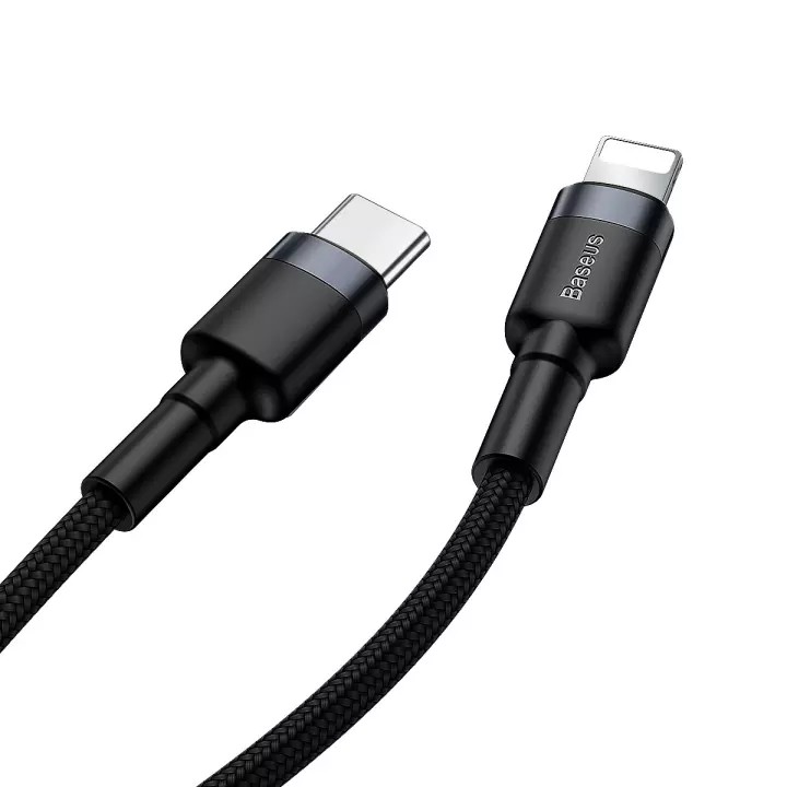 Dây Sạc Nhanh iPhone PD 20W Type C to Lightning - Cáp Sạc Nhanh Baseus Cafule Metal Data Cable Dài 1M/2M Chính Hãng