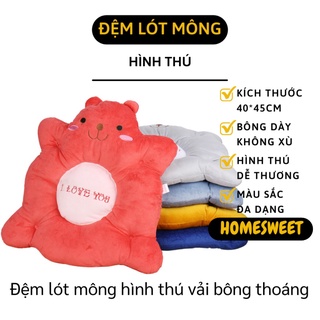 Đệm ngồi - đệm lót ghế, để dưới sàn hình thú bông dày, không xù lông 6718