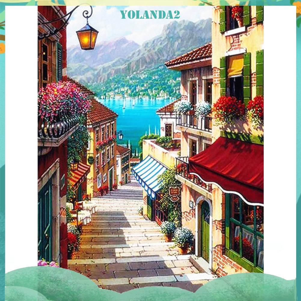 Bộ Tranh Thêu Chữ Thập Tự Làm 11ct Hình Đường Phố