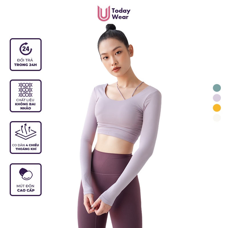 Áo tập gym yoga thể thao nữ Softy tay dài Today U Wear