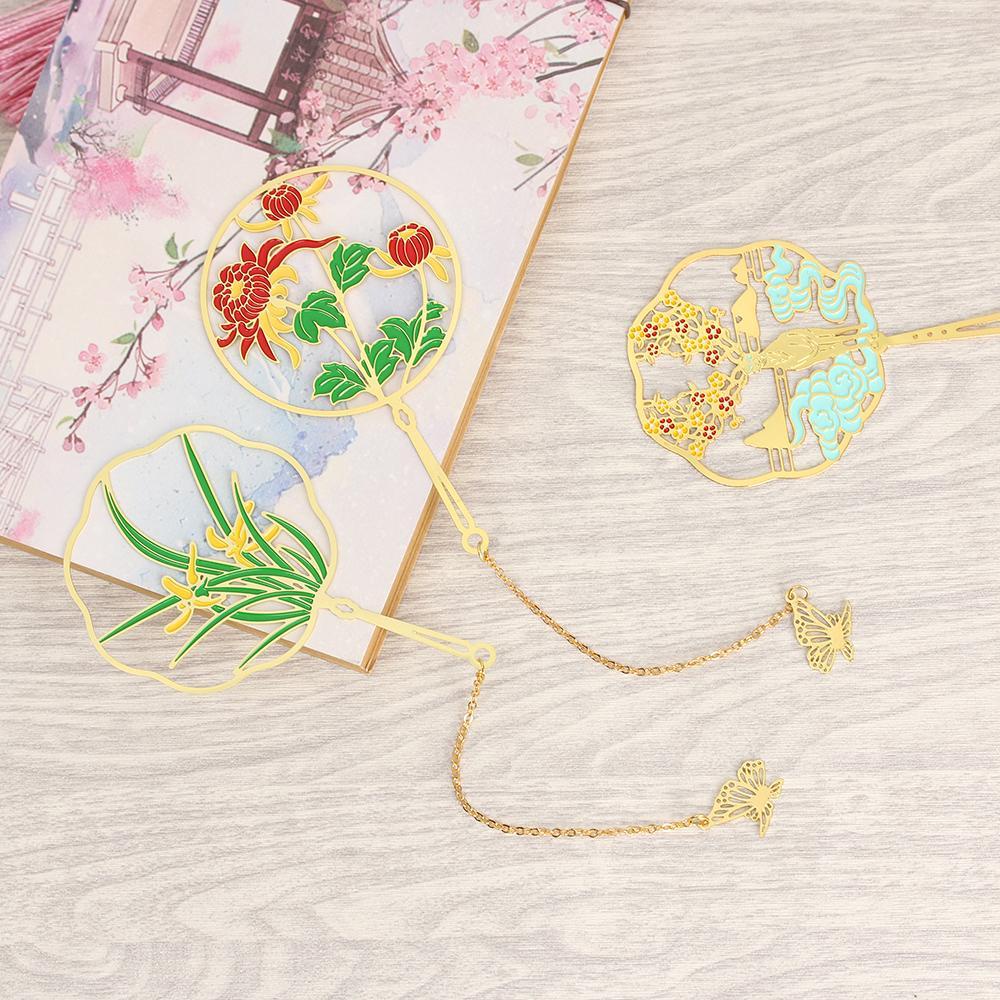 LAKAMIER Thẻ Đánh Dấu Sách Bằng Đồng Thau Phong Cách Trung Hoa