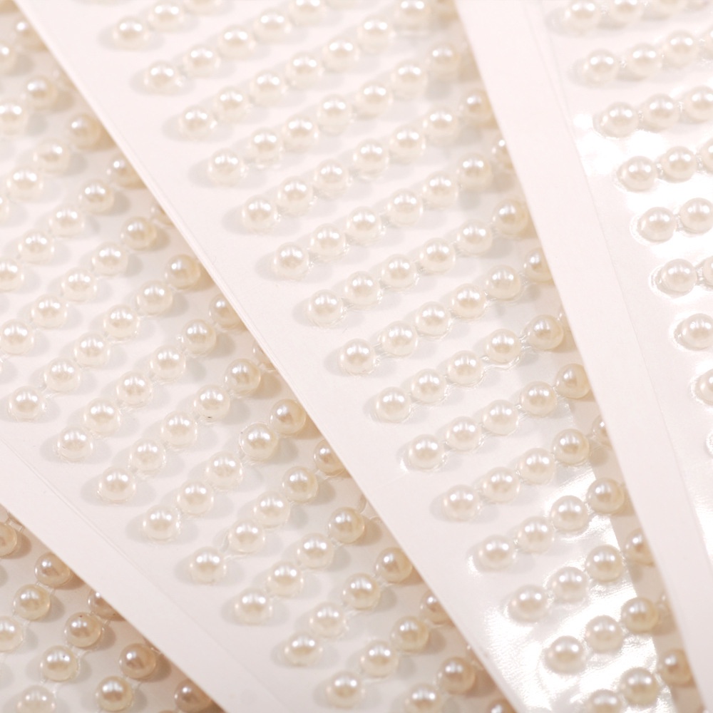 Hạt Ngọc Trai Nhựa Resin 3D Tự Dính Trang Trí Móng Tay Nghệ Thuật DIY