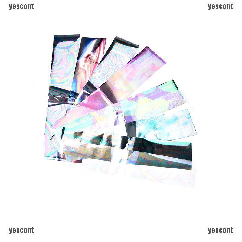 Yc☀Set 12 Cuộn Giấy foil Dán Móng Nghệ Thuật Hình Vỏ Sò