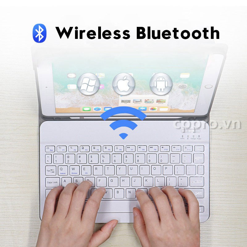 Bao da tích hợp bàn phím Bluetooth cho 2017/2018 iPad 9.7 Air1 Air2 Air3 10.2 iPad Mini 12345 Pro 9.7 10.5