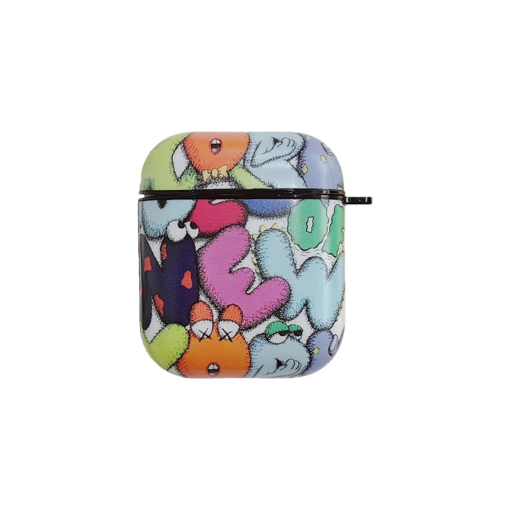 Vỏ bảo vệ hộp sạc tai nghe airpods 1 2 in hình Sesame Street bằng silicone