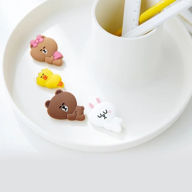 (COMBO 3 CÁI) Nam Châm Hít Trang Trí Tủ Lạnh Silicone LINE FRIENDS Cao Cấp