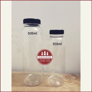 Chai nhựa pet mềm miệng rộng 350ml, 500ml