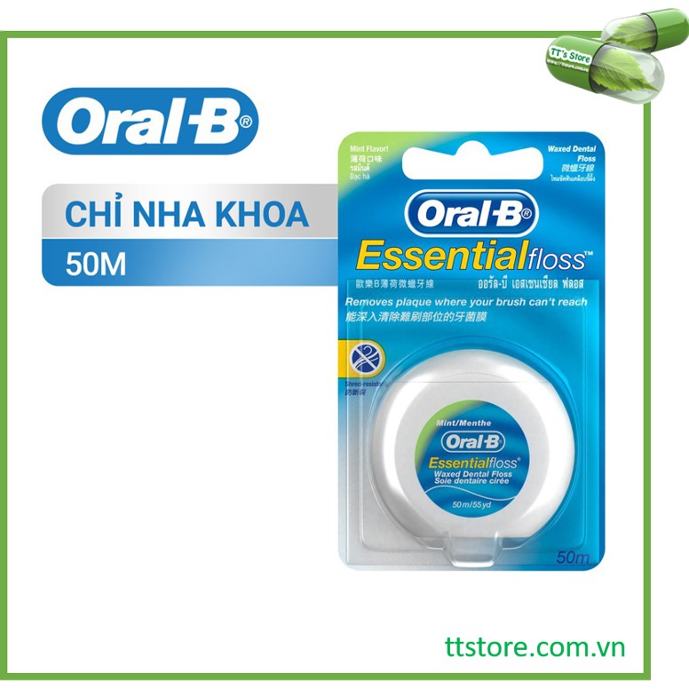 Chỉ nha khoa ORAL B Essential floss [Cuộn 50m]