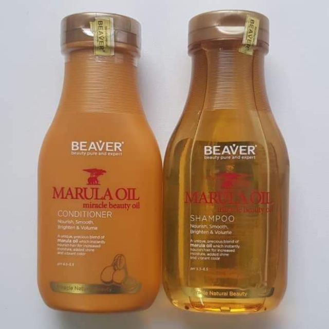 Cặp Dầu Gội Xả cao cấp tinh chất xoài BEAVER Marula Oil