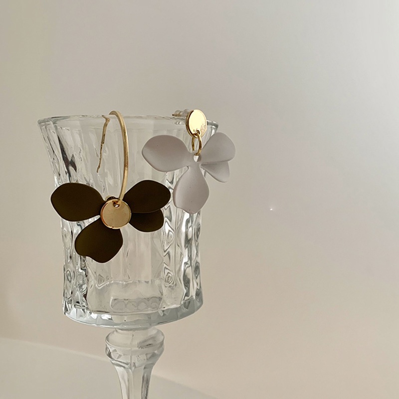 Bông Tai Dáng Dài Bằng Bạc 925 Hình Cánh Hoa Phong Cách Hàn Quốc Thời Trang Xuân Hè Mới Cho Nữ