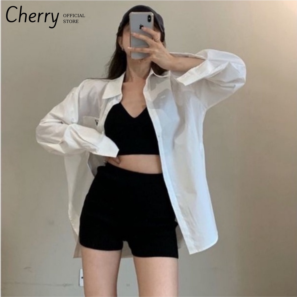 Quần Legging Đùi ngố lửng Cherry Nữ Short body dáng ôm, nâng mông lưng cạp cao vải thun dày dặn cạp cao gym yoga T051