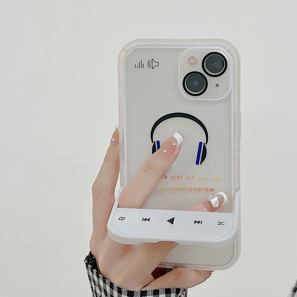 Ốp Điện Thoại Trong Suốt Kèm Giá Đỡ Kiểu Hoạt Hình Dễ Thương Cho iPhone 11 12 13 Pro Max XS Max XR X 6 6S 7 8 Plus SE 2 3