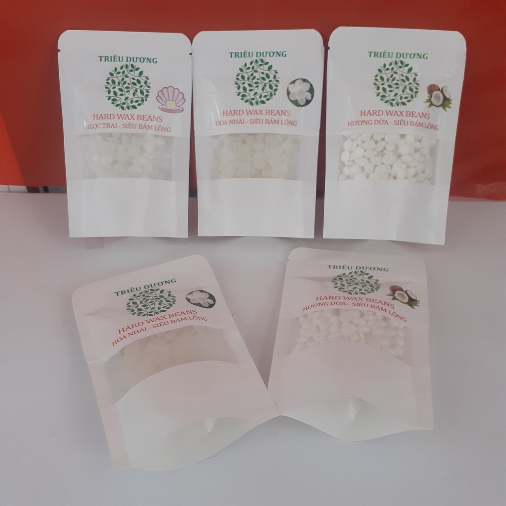 50g sáp wax lông nóng 3 hương cao cấp, sáp wax hương dừa - hương hoa nhài - ngọc trai