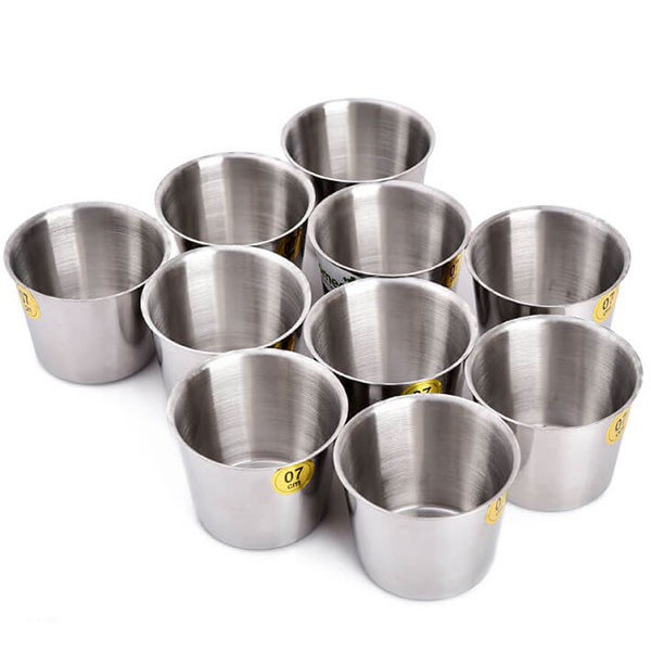 Combo 10 Ly Làm Nước Đá Inox Size 7-8 cm Bền Đẹp