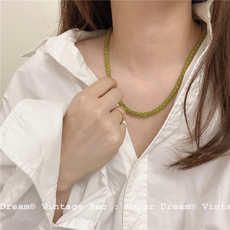 Vòng Cổ Chuỗi Hạt Trong Suốt Phong Cách Hàn Quốc 19A1261