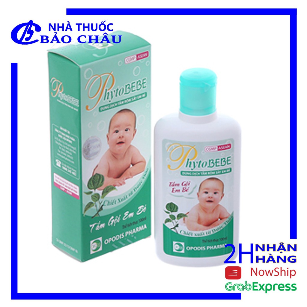 Tắm gội rôm sảy em bé PhytoBEBE , thảo dược tắm bé [nhathuocbaochauq6]