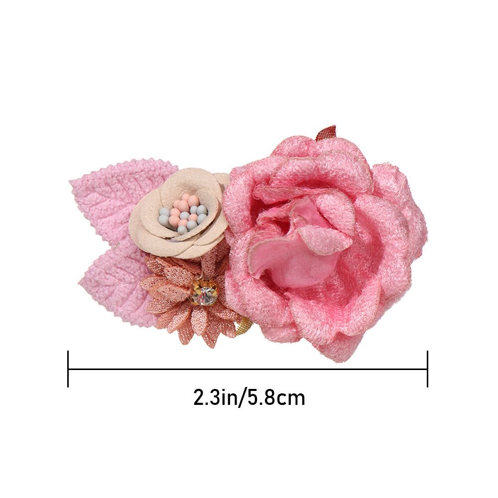 Kẹp tóc gắn hoa chiffon nhân tạo kiểu Boho sành điệu cho nữ