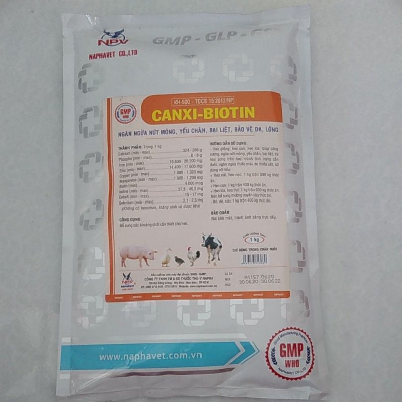 1kg Canxi-Biotin ngừa yếu chân, bại liệt