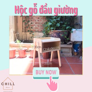 Bàn gỗ 2 tầng đa năng - kệ đầu giường Chill decor có ngăn hộc