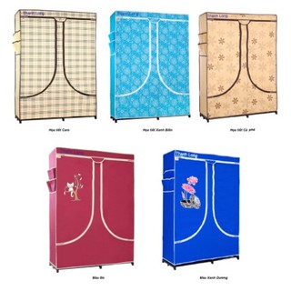 [Shopee giá rẻ] Tủ vải 2 buồng nhiều ngăn