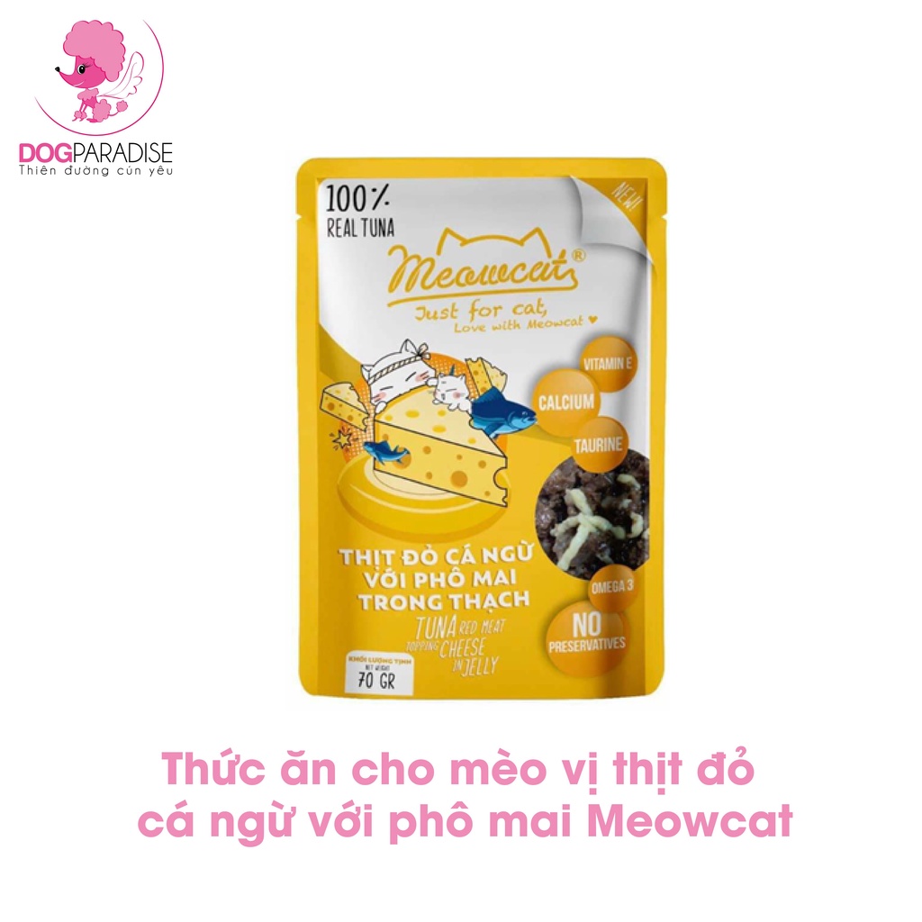 Thức ăn pate cho mèo nhiều vị 70g MEOWCAT - Dog Paradise