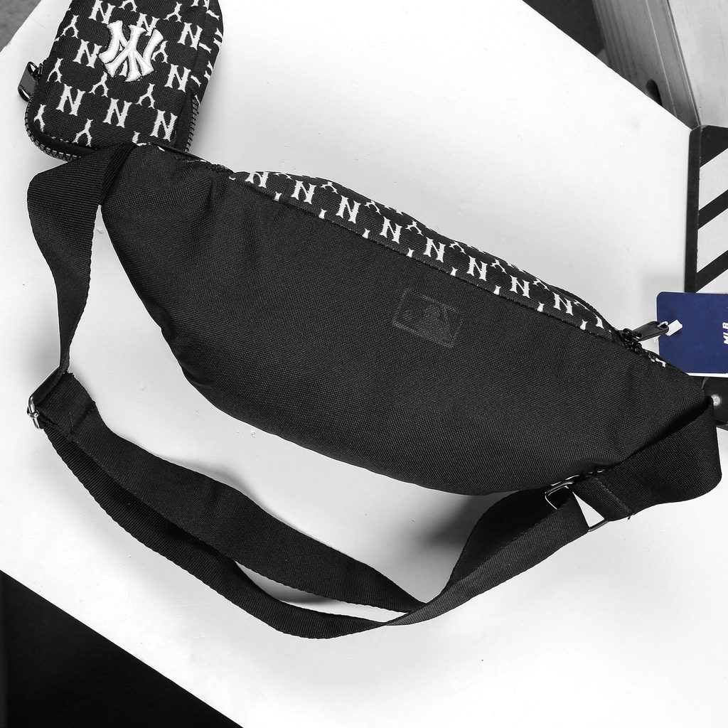 Túi Đeo Chéo - Đeo Hông Thời Trang Hot Trend MLB Monogram Hip Sack New York Yankees Black