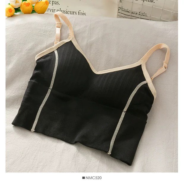 [Xả - dọn kho] Áo bra nữ áo lót len tăm hở lưng kiểu dáng thể thao trẻ trung PASANA0061