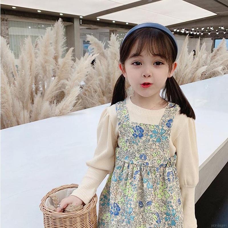Áo kiểu tay dài phồng màu trơn phong cách thời trang mùa thu cho bé gái