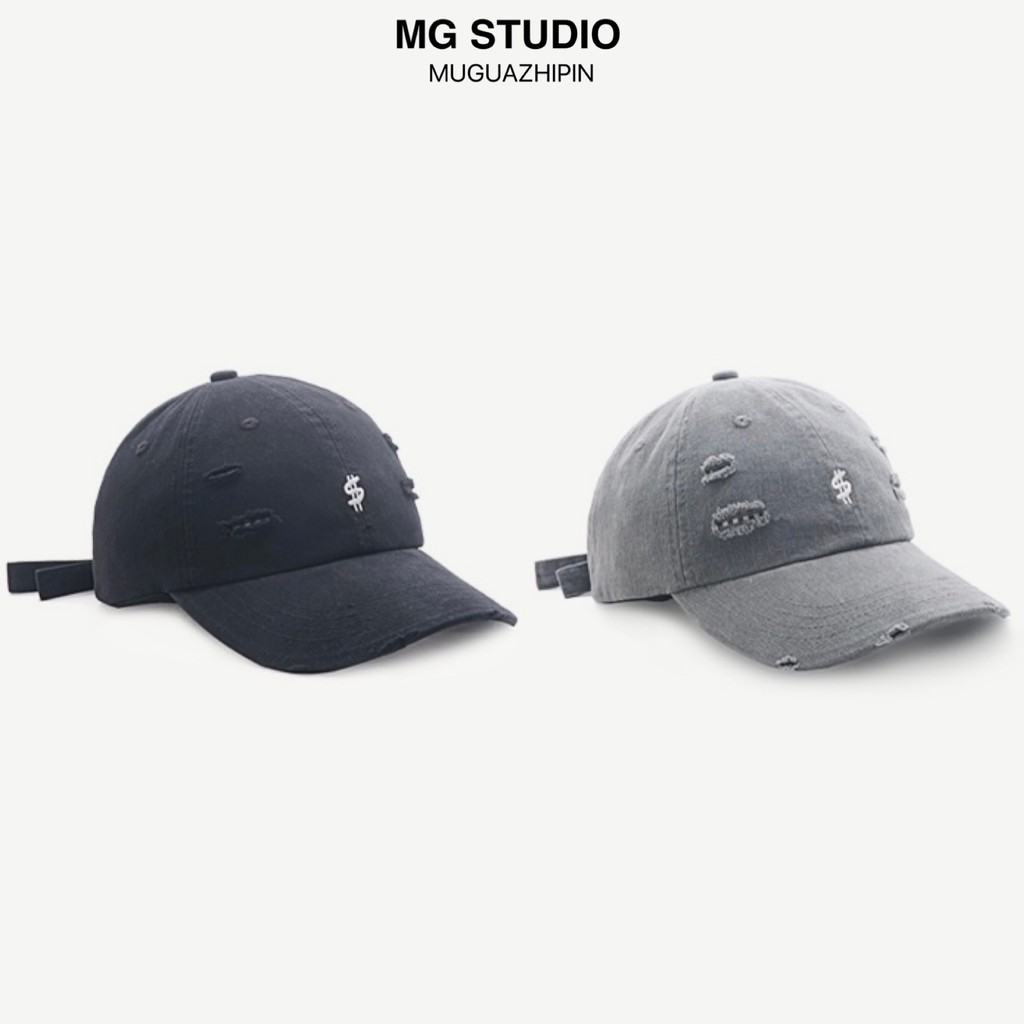 Mũ Bóng Chày Mg Studio Thêu Họa Tiết Ký Tự Đô La Độc Đáo